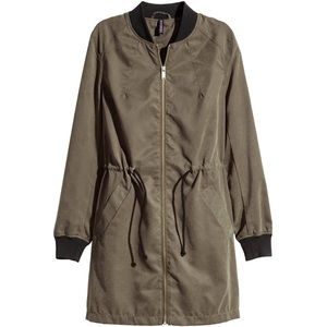 Green women's bomber jacket